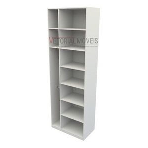 Armário Prateleira Misto Natália M2 100%mdf Colmeia - Branco