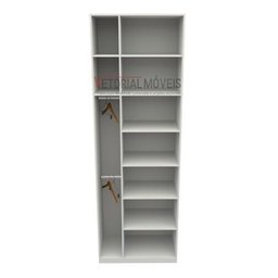 Armário Prateleira Misto Natália M2 100%mdf Colmeia - Branco - 3