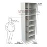 Armário Prateleira Misto Natália M2 100%mdf Colmeia - Branco - 2