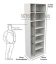 Ver imagem 2 de Armário Prateleira Misto Natália M2 100%mdf Colmeia - Branco