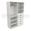 Ver imagem 3 de Armário Arara Gaveta Verônica M6 100% Mdf (quarto / Sapato ) - Branco