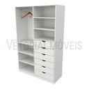 Ver imagem 2 de Armário Arara Gaveta Verônica M6 100% Mdf (quarto / Sapato ) - Branco
