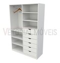 Ver imagem 2 de Armário Arara Gaveta Verônica M6 100% Mdf (quarto / Sapato ) - Branco