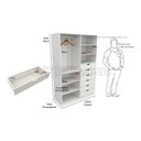 Ver imagem 5 de Armário Arara Gaveta Verônica M6 100% Mdf (quarto / Sapato ) - Branco
