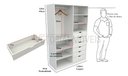 Ver imagem 5 de Armário Arara Gaveta Verônica M6 100% Mdf (quarto / Sapato ) - Branco