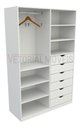 Ver imagem 1 de Armário Arara Gaveta Verônica M6 100% Mdf (quarto / Sapato ) - Branco
