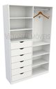 Ver imagem 1 de Armário Arara Gaveta Verônica M8 100% Mdf (quarto Sapato) - Branco