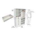 Ver imagem 2 de Armário Arara Gaveta Verônica M8 100% Mdf (quarto Sapato) - Branco