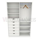 Ver imagem 5 de Armário Arara Gaveta Verônica M8 100% Mdf (quarto Sapato) - Branco