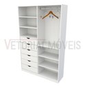 Ver imagem 3 de Armário Arara Gaveta Verônica M8 100% Mdf (quarto Sapato) - Branco