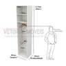 Armário Colmeia Mirela M15 100% Mdf (closet Lojas Expositor) - Branco - 2