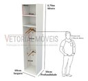 Ver imagem 2 de Armário Colmeia Mirela M15 100% Mdf (closet Lojas Expositor) - Branco