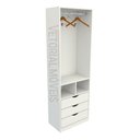 Ver imagem 1 de Armário Colmeia Mirela M17 100% Mdf (closet Lojas Expositor) Anúncio com variação - Branco