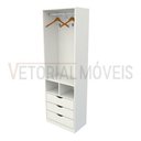 Ver imagem 4 de Armário Colmeia Mirela M17 100% Mdf (closet Lojas Expositor) Anúncio com variação - Branco