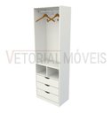 Ver imagem 4 de Armário Colmeia Mirela M17 100% Mdf (closet Lojas Expositor) Anúncio com variação - Branco