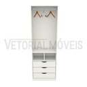 Ver imagem 3 de Armário Colmeia Mirela M17 100% Mdf (closet Lojas Expositor) Anúncio com variação - Branco