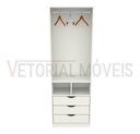 Ver imagem 3 de Armário Colmeia Mirela M17 100% Mdf (closet Lojas Expositor) Anúncio com variação - Branco