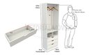 Ver imagem 2 de Armário Colmeia Mirela M17 100% Mdf (closet Lojas Expositor) Anúncio com variação - Branco