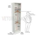 Ver imagem 2 de Armário Colmeia Mirela M22 100% Mdf (closet Lojas Expositor) - Branco