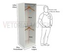 Ver imagem 2 de Armário Colmeia Mirela M21 100% Mdf (closet Lojas Expositor) - Branco