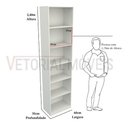 Ver imagem 2 de Armário Prateleira Mirela M25 100% Mdf (roupas, Brinquedos) - Branco
