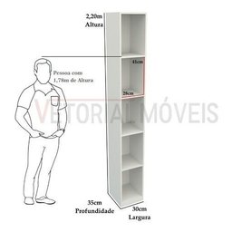 Armário Colmeia Eloisa M15 100% Mdf (closet Lojas Expositor) - Branco - 2