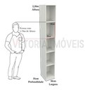 Ver imagem 2 de Armário Colmeia Eloisa M15 100% Mdf (closet Lojas Expositor) - Branco