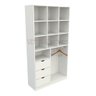 Armário Cabideiro Gaveta Misto M8 100% Mdf Closet Loja Arara - Branco - 1