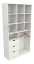 Ver imagem 1 de Armário Cabideiro Gaveta Misto M8 100% Mdf Closet Loja Arara - Branco