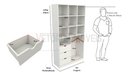 Ver imagem 2 de Armário Cabideiro Gaveta Misto M8 100% Mdf Closet Loja Arara - Branco