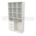 Ver imagem 3 de Armário Cabideiro Gaveta Misto M8 100% Mdf Closet Loja Arara - Branco