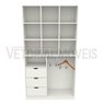 Armário Cabideiro Gaveta Misto M8 100% Mdf Closet Loja Arara - Branco - 4