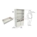 Ver imagem 1 de Guarda Roupa Closet Solteiro  Misto Prateleira Gaveta M16 100% Mdf (closet, Loja) - Branco