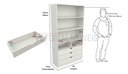Ver imagem 1 de Guarda Roupa Closet Solteiro Misto Prateleira Gaveta M16 100% Mdf (closet, Loja) - Branco