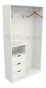 Ver imagem 1 de Armário Cabideiro Gaveta Misto M11 100% Mdf Closet / Arara - Branco