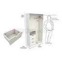 Ver imagem 2 de Armário Cabideiro Gaveta Misto M11 100% Mdf Closet / Arara - Branco