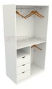 Ver imagem 1 de Armário Cabideiro Gaveta Misto M19 100% Mdf Closet / Arara - Branco
