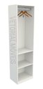 Ver imagem 1 de Guarda Roupa Closet Solteiro Misto Prateleira M28 100% Mdf (closet, Loja) - Branco