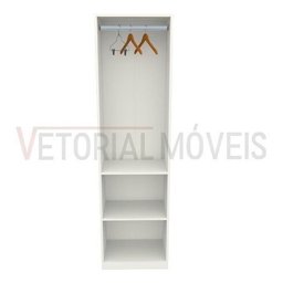 Guarda Roupa Closet Solteiro  Misto Prateleira M28 100% Mdf (closet, Loja) - Branco - 4