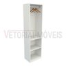Guarda Roupa Closet Solteiro  Misto Prateleira M28 100% Mdf (closet, Loja) - Branco - 5