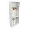 Armário Cabideiro Gaveta Misto M29 100% Mdf Closet Loja - Branco - 1