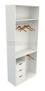 Ver imagem 1 de Armário Cabideiro Gaveta Misto M29 100% Mdf Closet Loja - Branco