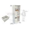 Armário Cabideiro Gaveta Misto M29 100% Mdf Closet Loja - Branco - 2