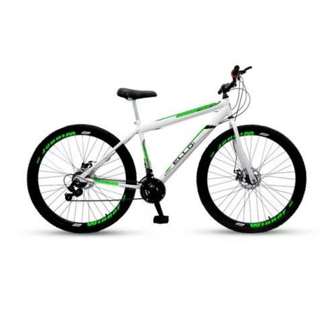 Bicicleta Mountain Bike Velox Aro 29 Freio Disco 21v Ello Cor:branco/verde