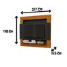 Painel Tv Sala Ripado com Led Riviera Tv até 75 Polegadas - 6