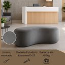 Ver imagem 4 de Puff Feijão Orgânico Moderno 100cm Escultural Suede Curvo