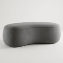 Ver imagem 2 de Puff Feijão Orgânico Moderno 100cm Escultural Suede Curvo