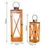 Lanterna Marroquina Decorativa Conjunto C/2 Madeira Clara - 2