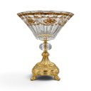 Ver imagem 1 de Centro de Mesa Decorativo em Cristal e Dourado a: 30cm D: 26cm