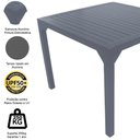 Ver imagem 4 de Mesa Quadrada Haiti 100cm Tampo Ripado em Alumínio Cozinha Edícula Trama Original